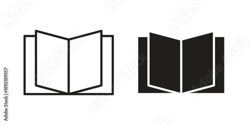 Book icon vector isolated on white background. Simple icon set.