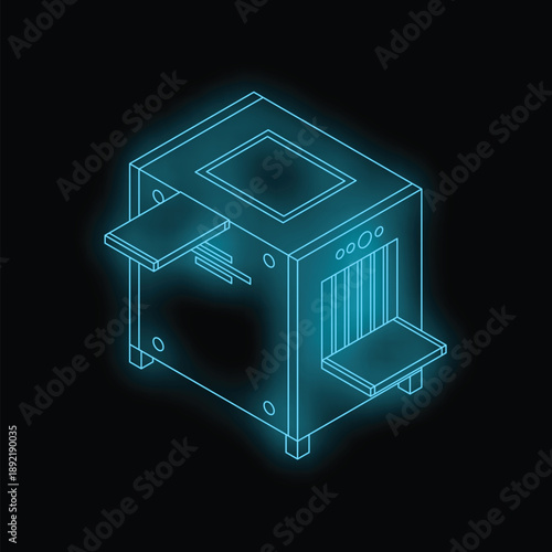 X ray detection equipment scanning luggage for safety and security purposes