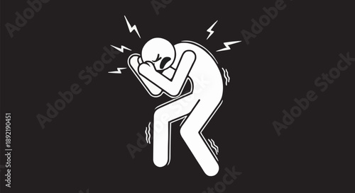 Person experiencing intense emotional distress and anxiety.