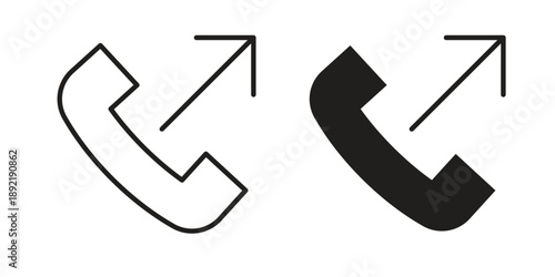 Call outgoing icon vector isolated on white background. Simple icon set.