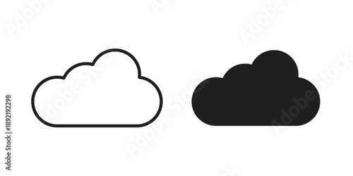 Cloud icon vector isolated on white background. Simple icon set.