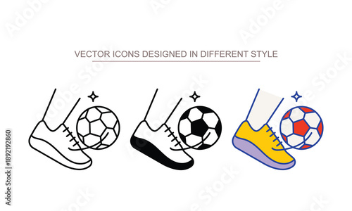 Dribbling icon set