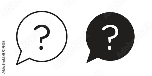 Comment question icon vector isolated on white background. Simple icon set.
