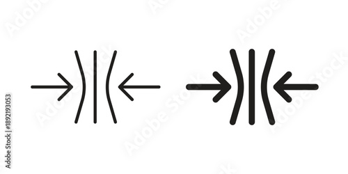 Compress icon vector isolated on white background. Simple icon set.