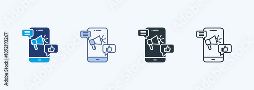 Mobile Marketing Multiple Style Icon Collection