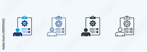 Management Multiple Style Icon Collection