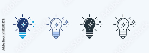 Light Bulb Multiple Style Icon Collection