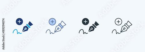 Pen Tool Multiple Style Icon Collection