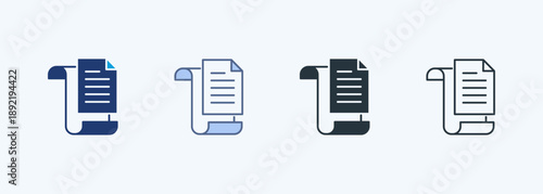 Folded Paper Multiple Style Icon Collection