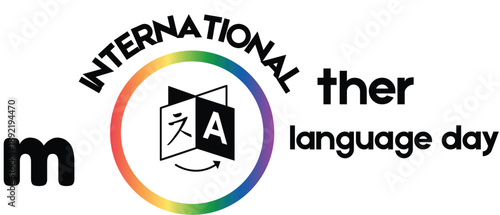 Vibrant logo celebrating International Mother Language Day with colorful design