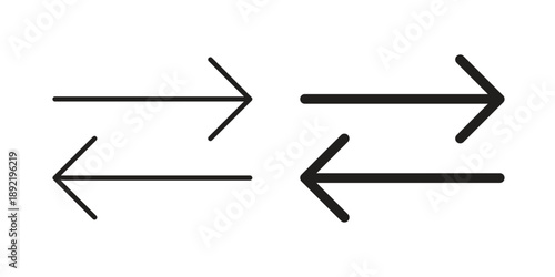 Exchange icon vector isolated on white background. Simple icon set.