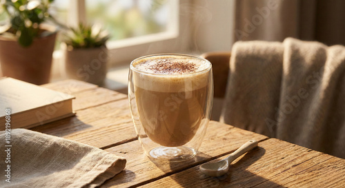coffee latte in glass