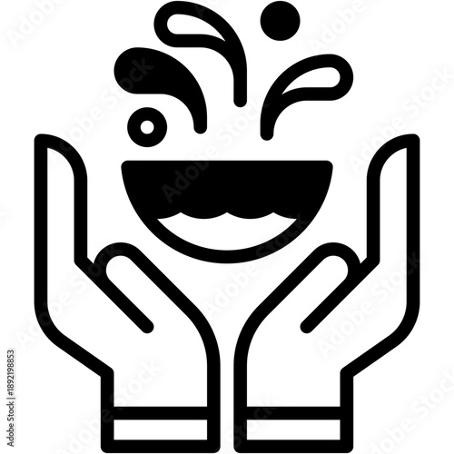 Songkran Water Festival and Cultural Celebration Vector Icon