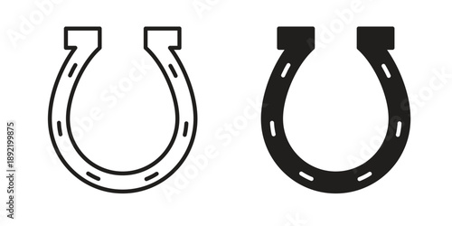 Horseshoe icon vector isolated on white background. Simple icon set.