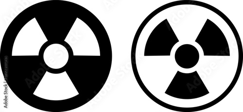 Radioactive symbol warning signs