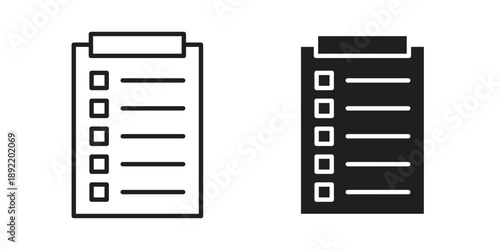 List icon vector isolated on white background. Simple icon set.