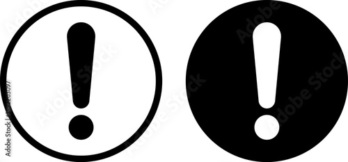 Minimalist alert icons set