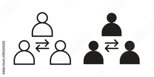 Mediator icon vector isolated on white background. Simple icon set.