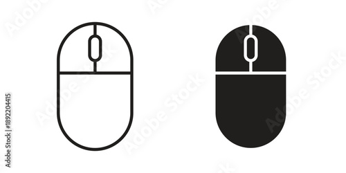 Mouse icon vector isolated on white background. Simple icon set.