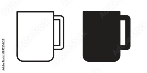 Mug icon vector isolated on white background. Simple icon set.