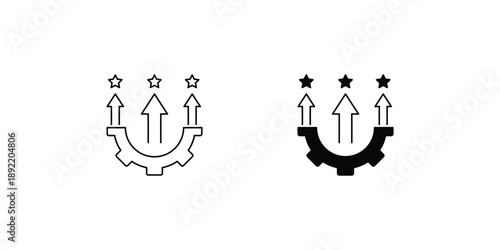 Improvement  set icon with white background vector stock illustration