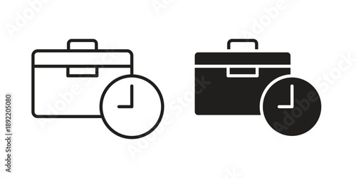 Office time icon vector isolated on white background. Simple icon set.