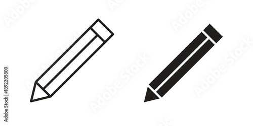 Pencil icon vector isolated on white background. Simple icon set.