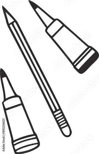 Collection of precision tools for detailed work