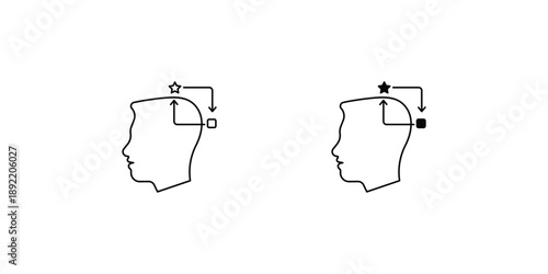 Adaptation  set icon with white background vector stock illustration