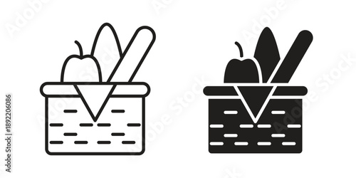 Picnic icon vector isolated on white background. Simple icon set.