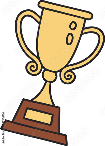 Golden trophy symbolizing achievement and success