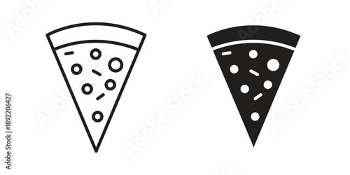 Pizza slice icon vector isolated on white background. Simple icon set.
