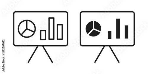 Presentation icon vector isolated on white background. Simple icon set.