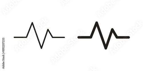 Pulse icon vector isolated on white background. Simple icon set.