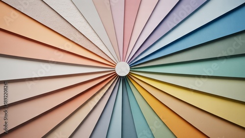 Wallpaper Mural Radial Display of Textured Pastel Color Samples swatches paint Torontodigital.ca