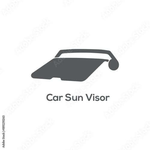 Car sun visor vector icon for automotive interior design sun protection accessory vehicle driving safety and transportation hardware illustration
