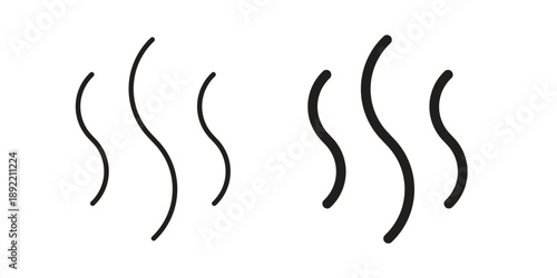 Smoke icon vector isolated on white background. Simple icon set.