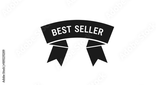 Best seller ribbon banner vector illustration on white background.