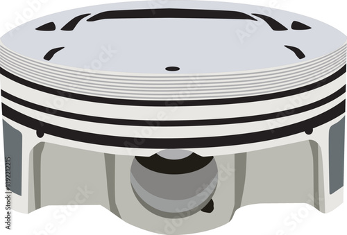 Piston part for cary and motorcyle illustration
