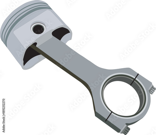 Piston part for cary and motorcyle illustration