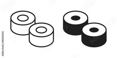 Sushi icon vector isolated on white background. Simple icon set.