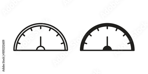 Tachometer icon vector isolated on white background. Simple icon set.