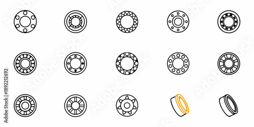 Bearings and Gears Collection - Industrial Parts Illustrations