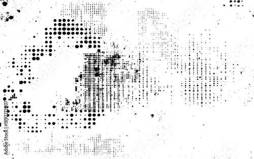 Abstract black and white grunge texture background with distressed overlay and rough surface detail vector