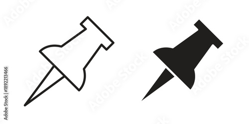 Thumbtack icon vector isolated on white background. Simple icon set.