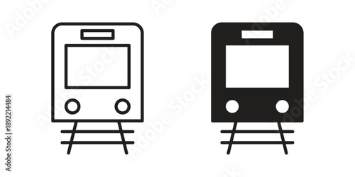 Train icon vector isolated on white background. Simple icon set.