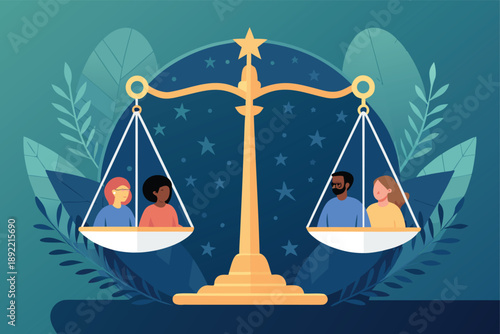 Civic Equality Balance Symbol