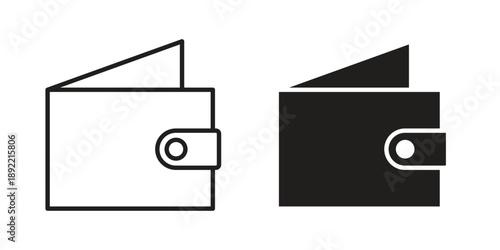 Wallet icon vector isolated on white background. Simple icon set.