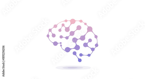 Abstract brain network connections digital art.