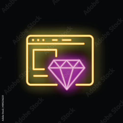 Neon sign representing the concept of valuable content on the internet